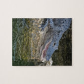 Donkere krokodil met heldere reflectie in water legpuzzel (Horizontaal)