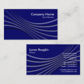 Donkere krommen 3d - donkerblauw visitekaartje (Voorkant / Achterkant)