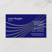 Donkere krommen 3d - donkerblauw visitekaartje (Achterkant)