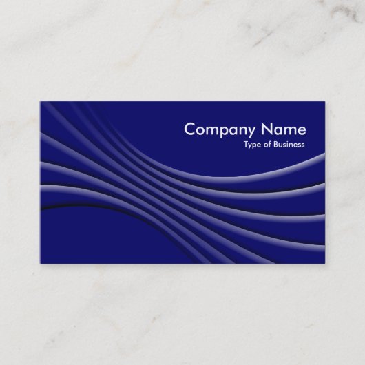 Donkere krommen 3d - donkerblauw visitekaartje (Voorkant)