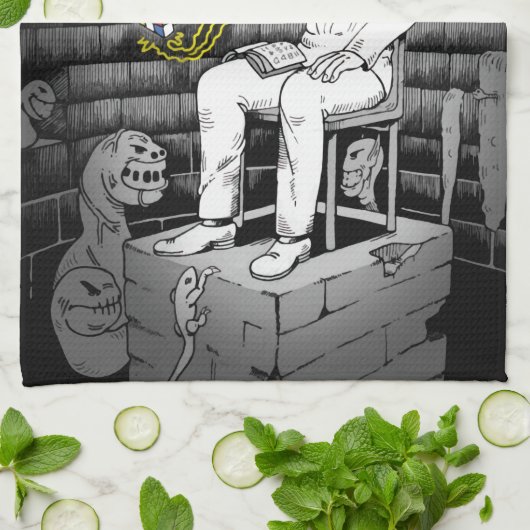 Donkere Kubus Magie Theedoek (Gevouwen)