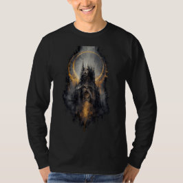 Donkere Kunst Kathedraal Schedel Lange Mouwen Shir T-shirt