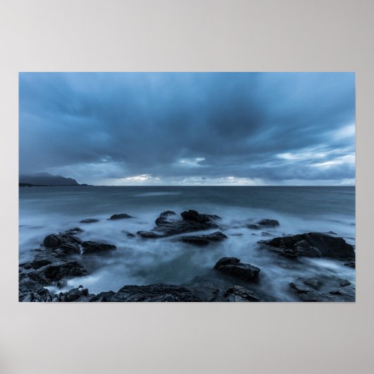 Donkere landschapsfoto poster (Voorkant)
