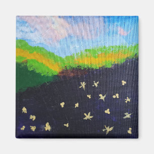 donkere landschapsschildermagneet voor jamie magneet