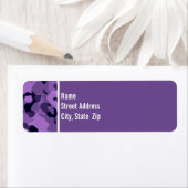 Donkere Lavendel Camo; Gepersonaliseerd Etiket (Insitu)