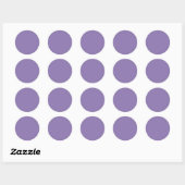 Donkere lavendel ronde sticker (Vel)