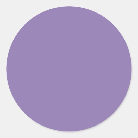 Donkere lavendel ronde sticker (Voorkant)