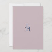 Donkere lavendel roze munt elegante bloemenbruilof kaart (Achterkant)