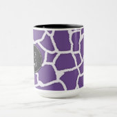 Donkere lavender Giraffe afdrukken; Retro Chalkboa Mok (Midden)