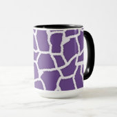 Donkere lavender Giraffe afdrukken; Retro Chalkboa Mok (Voorkant rechts)
