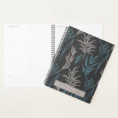 Donkere Leaves Brown Modern Personalized Planner (Display)