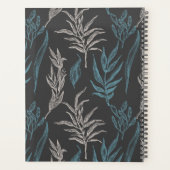 Donkere Leaves Brown Modern Personalized Planner (Achterkant)