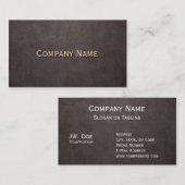 Donkere lederen achtergrond  visitekaartje (Voorkant / Achterkant)