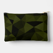 Donkere legergroene zwarte geometrische maaspatron etui (Achterkant)