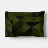 Donkere legergroene zwarte geometrische maaspatron etui (Voorkant)