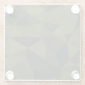 Donkere legergroene zwarte geometrische maaspatron glazen onderzetter (Achterkant)