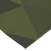 Donkere legergroene zwarte geometrische maaspatron lange tafelloper (Hoek)