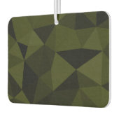 Donkere legergroene zwarte geometrische maaspatron luchtverfrisser (Links)