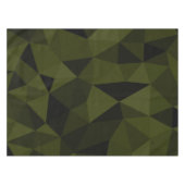 Donkere legergroene zwarte geometrische maaspatron tafelkleed (Voorkant (Horizontaal))