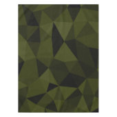 Donkere legergroene zwarte geometrische maaspatron tafelkleed (Voorkant)