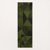 Donkere legergroene zwarte geometrische maaspatron yogamat (Voorkant)