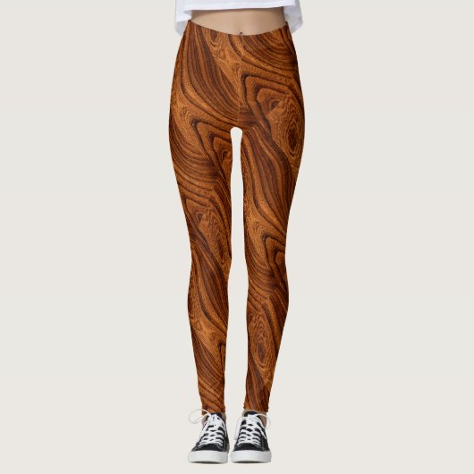 Donkere Leggings met houten korrels, voor dames (Voorkant)