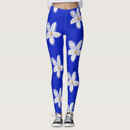 Donkere leisteen blauwe orchidee Leggings
