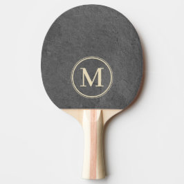 Donkere Leisteen Steen Monogram Tafeltennisbatje