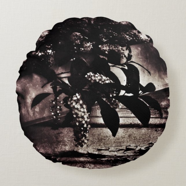 Donkere lente rond kussen (Voorkant)