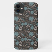 Donkere lentemix bloemen Blauwgroen grijze roze bl Case-Mate iPhone Case (Achterkant)