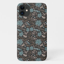 Donkere lentemix bloemen Blauwgroen grijze roze bl Case-Mate iPhone Case