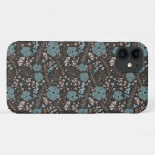 Donkere lentemix bloemen Blauwgroen grijze roze bl Case-Mate iPhone Case (Achterkant (horizontaal))