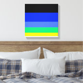 Donkere lijnen canvas afdruk (Insitu (Slaapkamer))