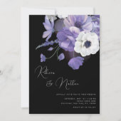 Donkere Lila en lavender Floral allemaal in één br Kaart (Voorkant)