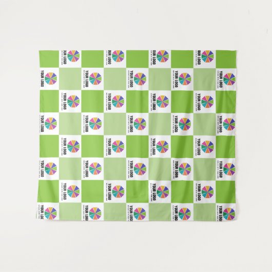 Donkere Limoen Controleer het patroon van uw Logo Wandkleed (Voorkant (horizontaal))