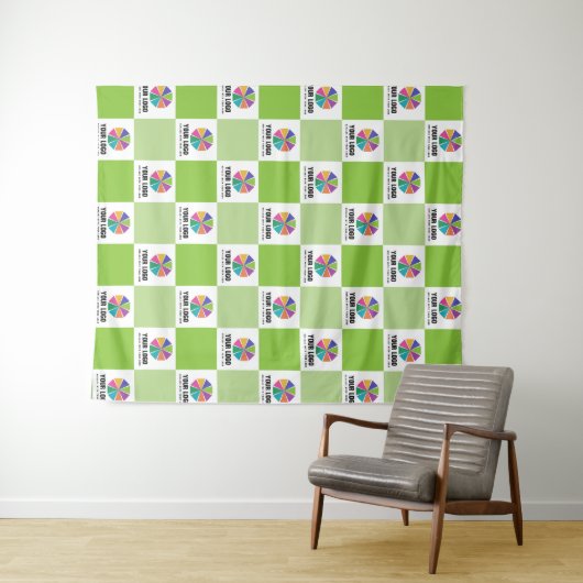 Donkere Limoen Controleer het patroon van uw Logo Wandkleed (In Situ (horizontaal))