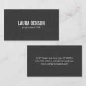 Donkere Linen Print Visitekaartje (Voorkant / Achterkant)