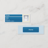 Donkere LinkedIn - Skinny Mini Visitekaartje (Voorkant / Achterkant)