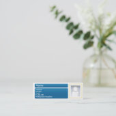 Donkere LinkedIn - Skinny Mini Visitekaartje (Staand voorkant)