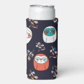 Donkere luiaard seltzer blikjeskoeler (Seltzer Voorkant)