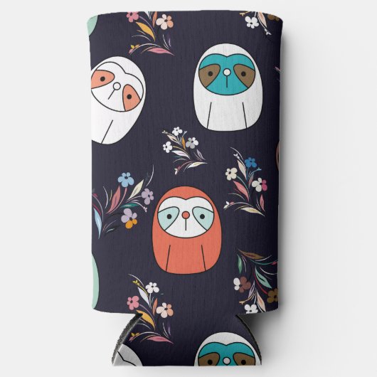 Donkere luiaard seltzer blikjeskoeler (Voorkant)