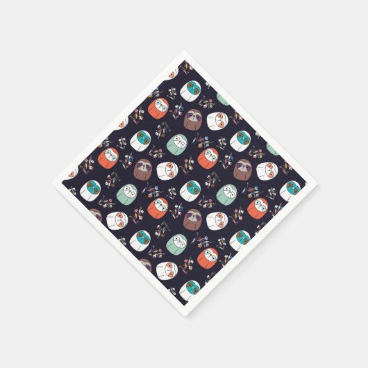 Donkere luiaard servet (Hoek)