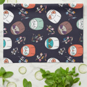 Donkere luiaard theedoek (Gevouwen)