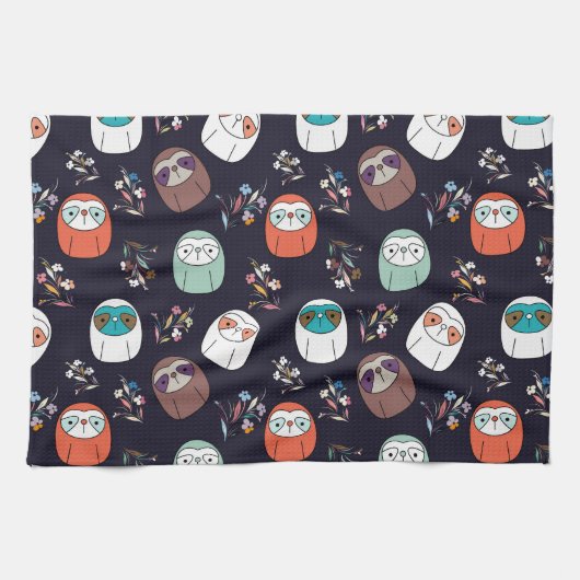 Donkere luiaard theedoek (Horizontaal)