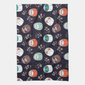 Donkere luiaard theedoek (Verticaal)