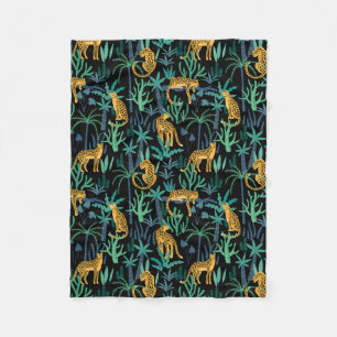 Donkere Luipaard Jungle Fleece Deken