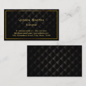 Donkere Luxury Gold Border Economist Visitekaartje (Voorkant / Achterkant)