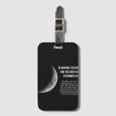Donkere Maan Esthetische Bagage Label - Minimalist (Voorkant (verticaal))