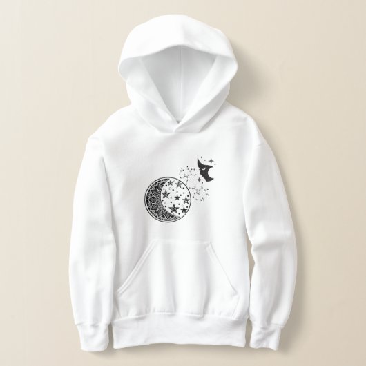  donkere maan ster retro gezicht vrouwen magie (Laagn)