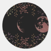 Donkere Maanfasen  Ronde Sticker (Voorkant)